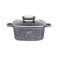 Каструля алюмінієва мармур 3,5 л 1222 SN-"I" Індукція