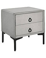 Приліжкова тумбочка SEZANNE сіра велюр