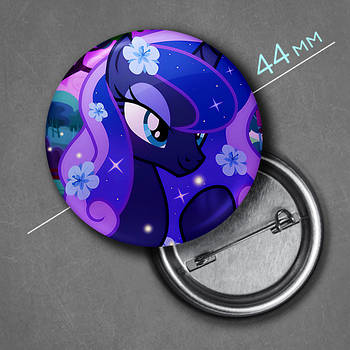 "Принцеса Луна (Мій маленький поні / My Little Pony) " значок круглий на булавці Ø44 мм