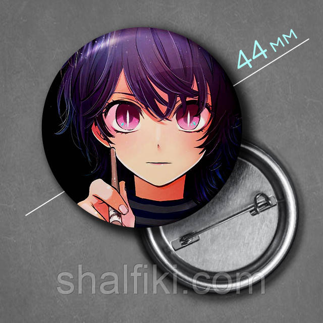 "Абіко Самедзіма (Дитина улюбленця / My Favorite Idol)" значок круглий на булавці Ø44 мм, фото 1