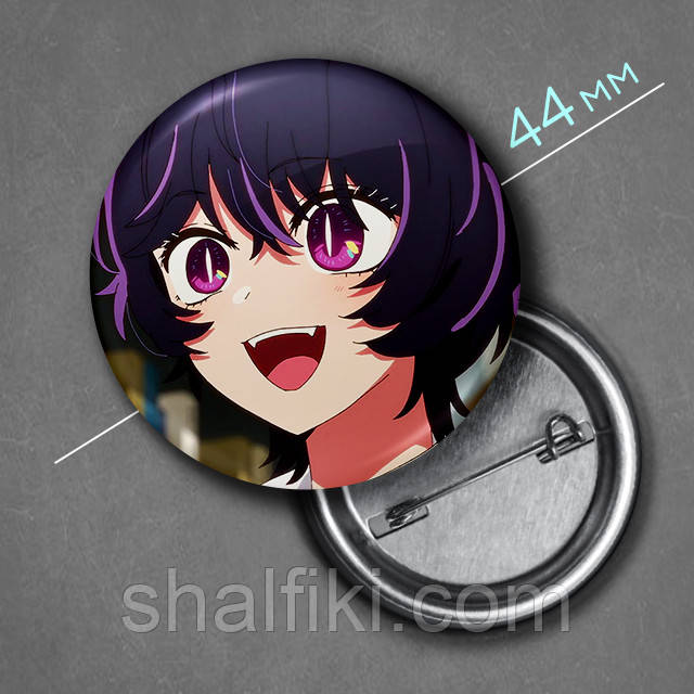 "Абіко Самедзіма (Дитина улюбленця / My Favorite Idol)" значок круглий на булавці Ø44 мм, фото 1