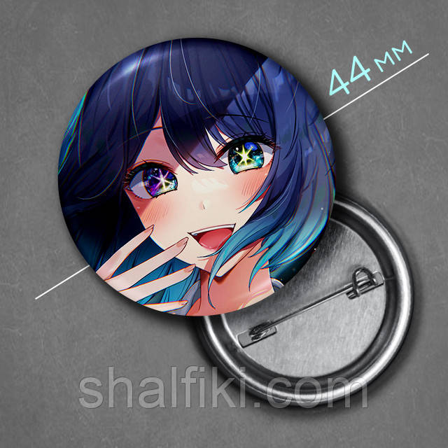 "Акане Курокава (Дитина улюбленця / My Favorite Idol)" значок круглий на булавці Ø44 мм, фото 1