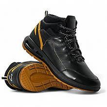 Трекінгові кросівки чоловічі Grisport Ergo Flex (Італія) шкіряні осінні чорні на шнурівці демі осінь/весна 44009T4