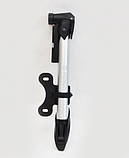 Насос вело з манометром HONOUR (Алюмінієвий). Насос велосипедний. Насос для велосипеда з монометром., фото 2