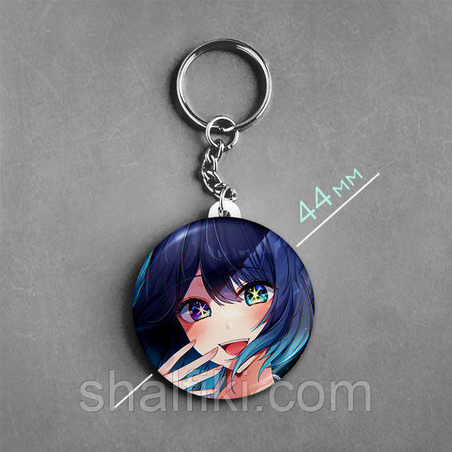 "Акане Курокава (Дитина улюбленця / My Favorite Idol)" брелок круглий Ø44 мм, фото 1