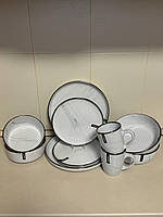 Сервіз Ardesto Marmo MRW 10 предметів білий