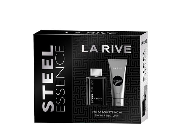 Чоловічий подарунковий набір La Rive Steel Essence (Туалетна вода 90 мл + Гель для душу 100 мл)