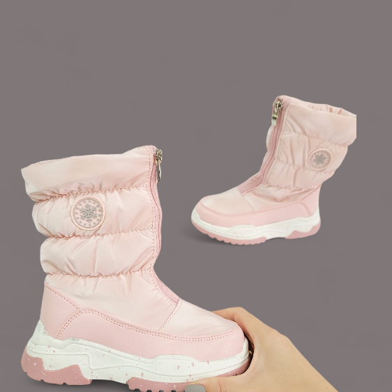 Зимняя детская обувь, дутики, ботиночки на девочку, сапоги на девочек, на овчине, на лепучке. Размер: 29, фото 1