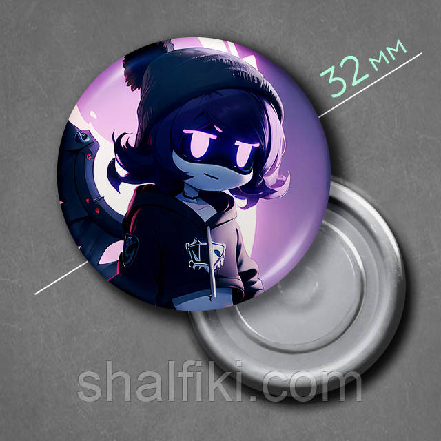 "Узі (Дрони-вбивці / Murder Drones)" магніт круглий Ø32 мм, фото 1