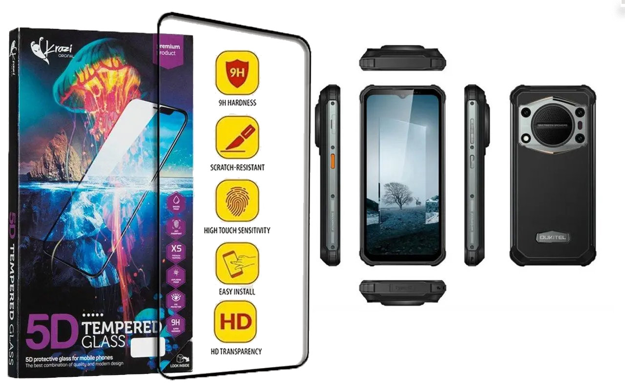 Захисне скло Krazi 5D для OUKITEL WP22, фото 1