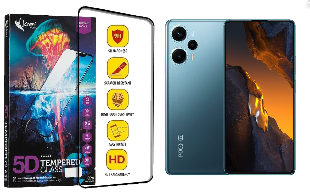 Захисне скло Krazi 5D для Poco F5, фото 1