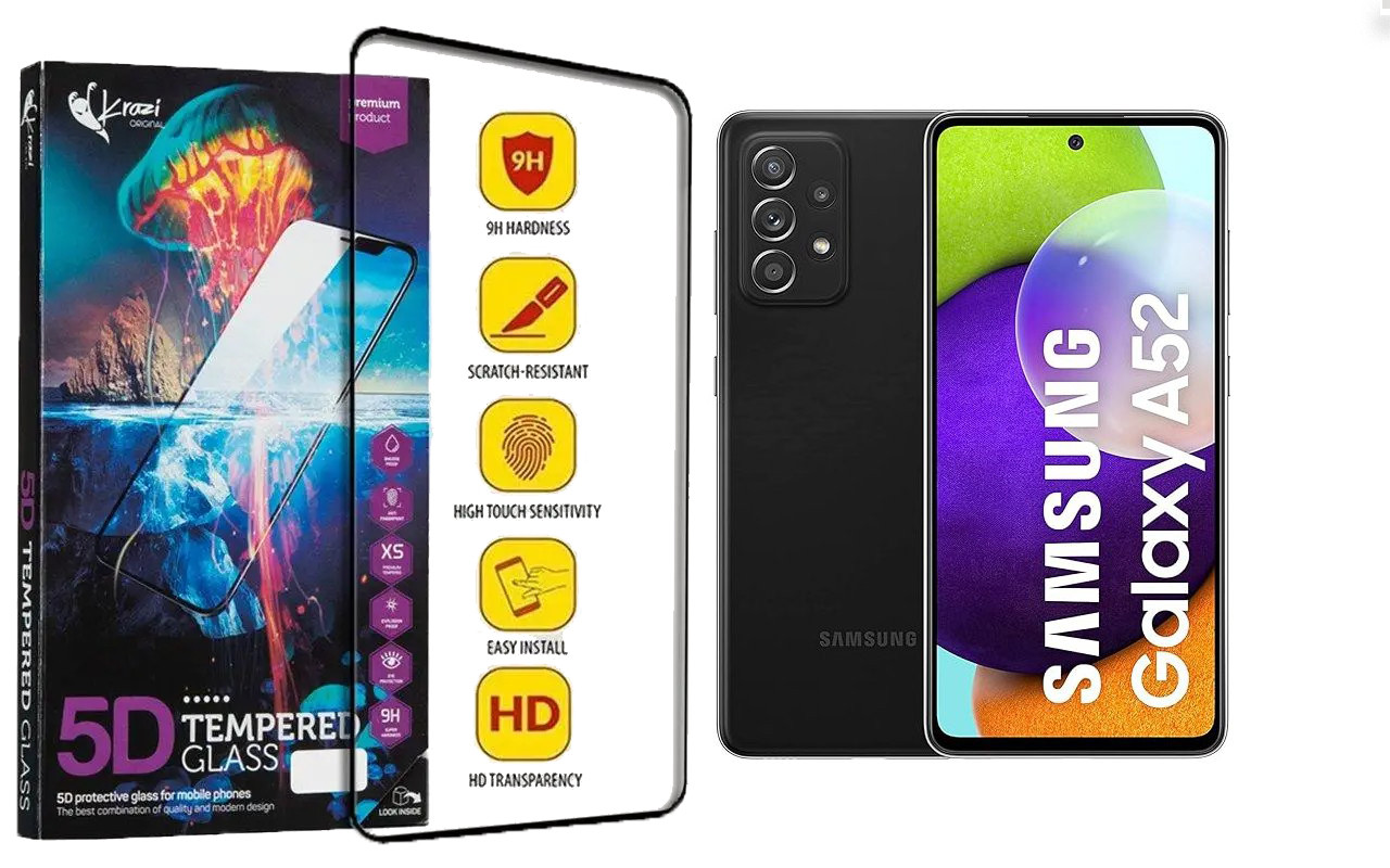 Захисне скло Krazi 5D для Samsung Galaxy A52, Galaxy A52s, фото 1