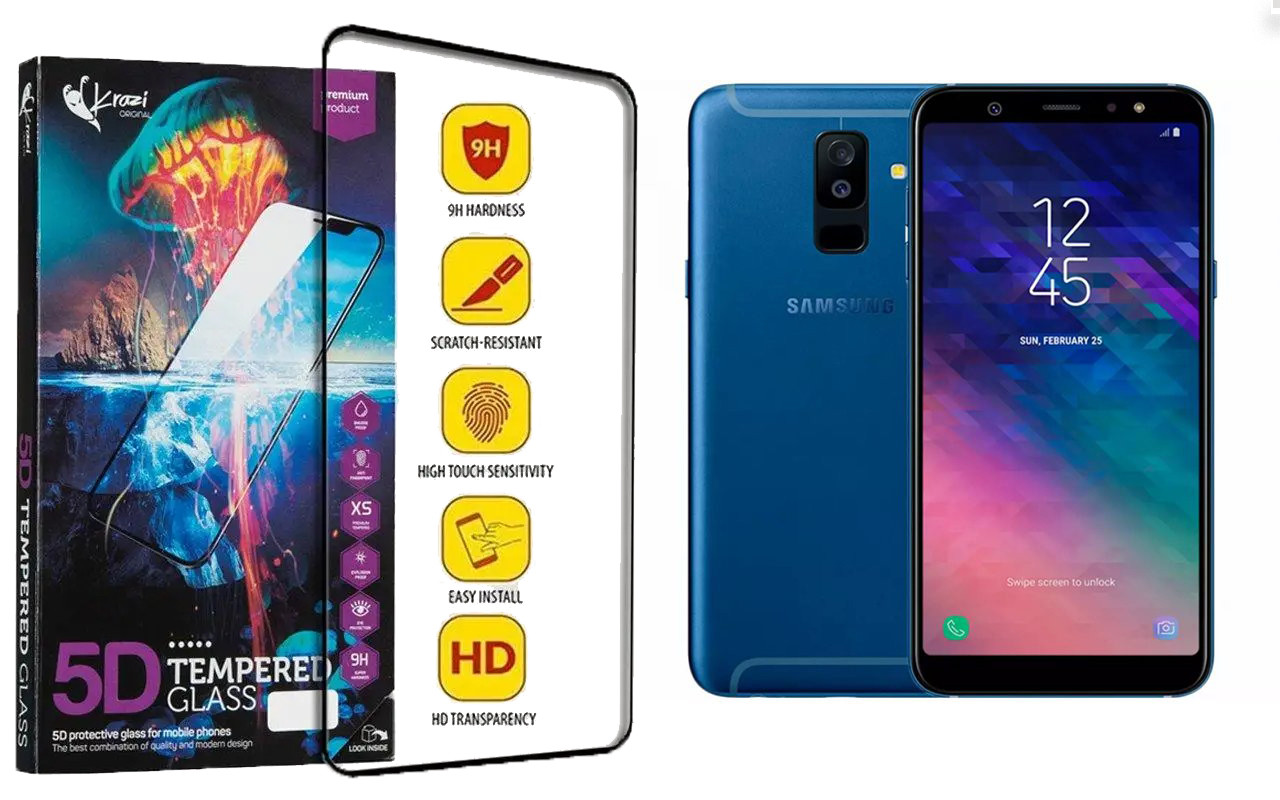 Захисне скло Krazi 5D для Samsung Galaxy A6 Plus 2018 A605, фото 1