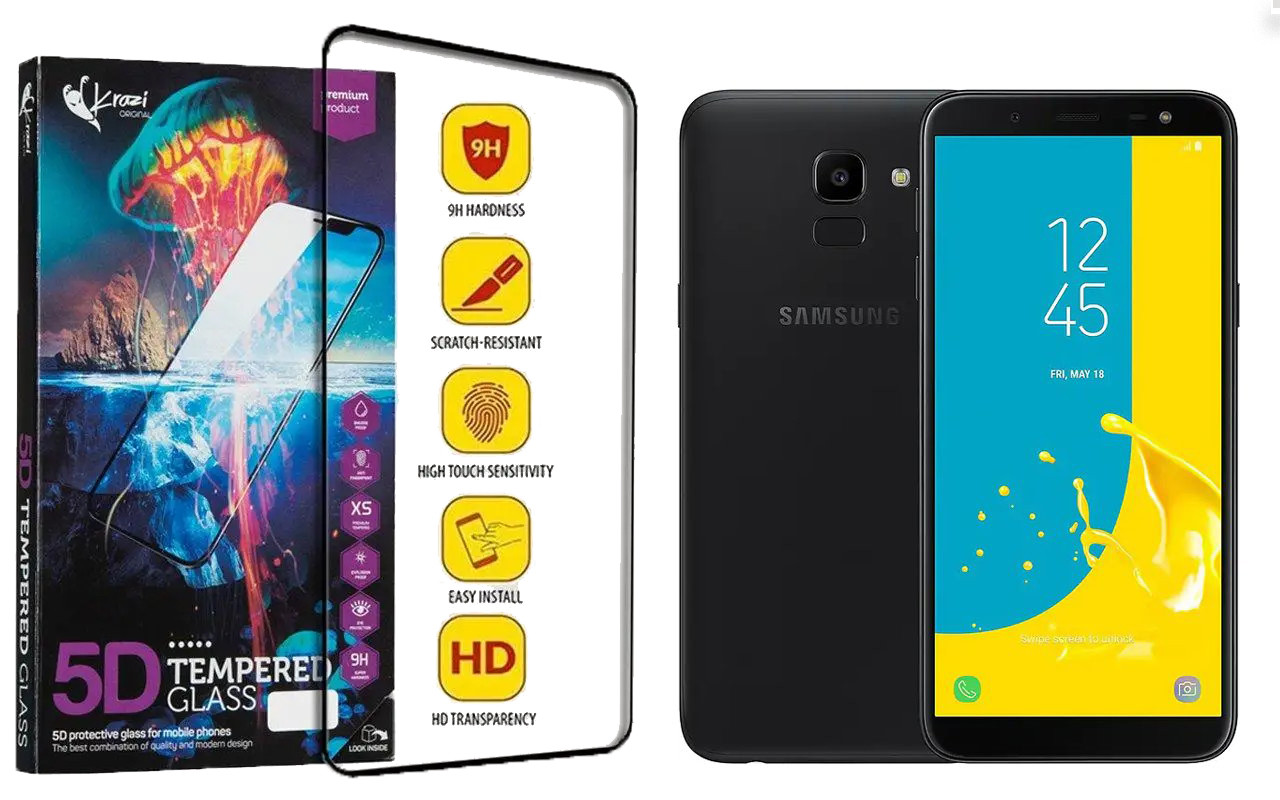 Захисне скло Krazi 5D для Samsung Galaxy J6 2018 J600, фото 1