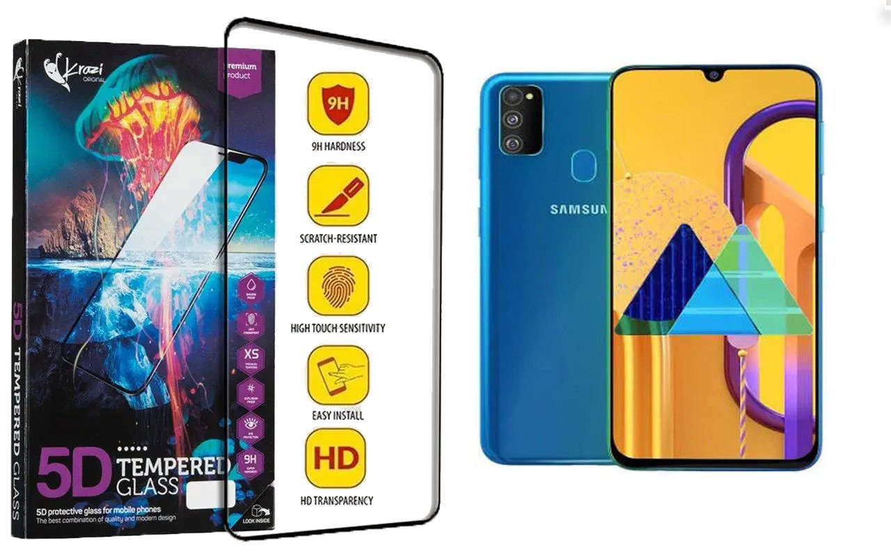 Захисне скло Krazi 5D для Samsung Galaxy M30, Galaxy M30s, фото 1