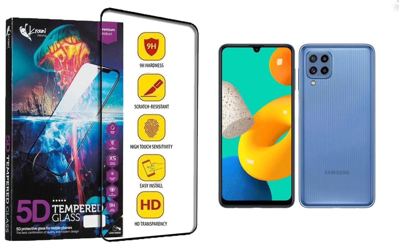 Захисне скло Krazi 5D для Samsung Galaxy M32, фото 1