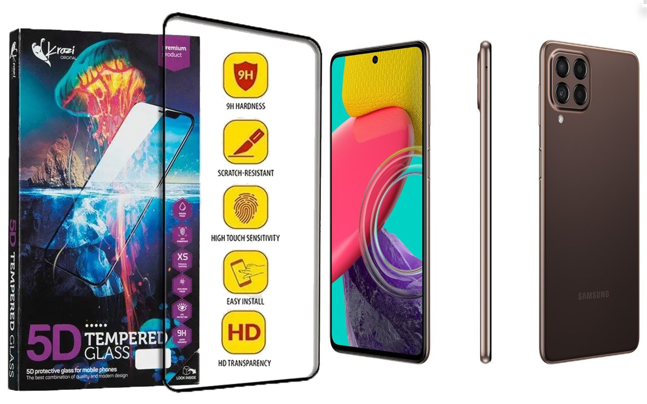 Захисне скло Krazi 5D для Samsung Galaxy M53 5G, фото 1