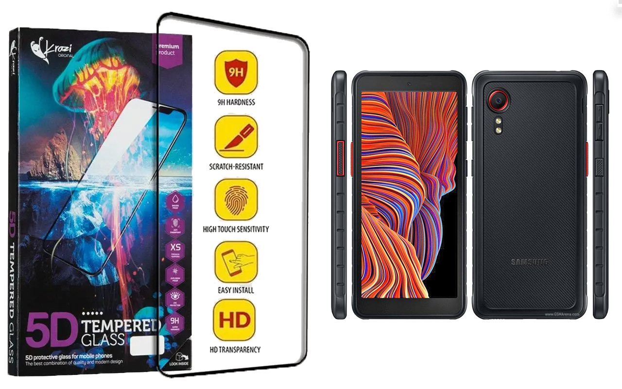 Захисне скло Krazi 5D для Samsung Galaxy XCover 5, фото 1
