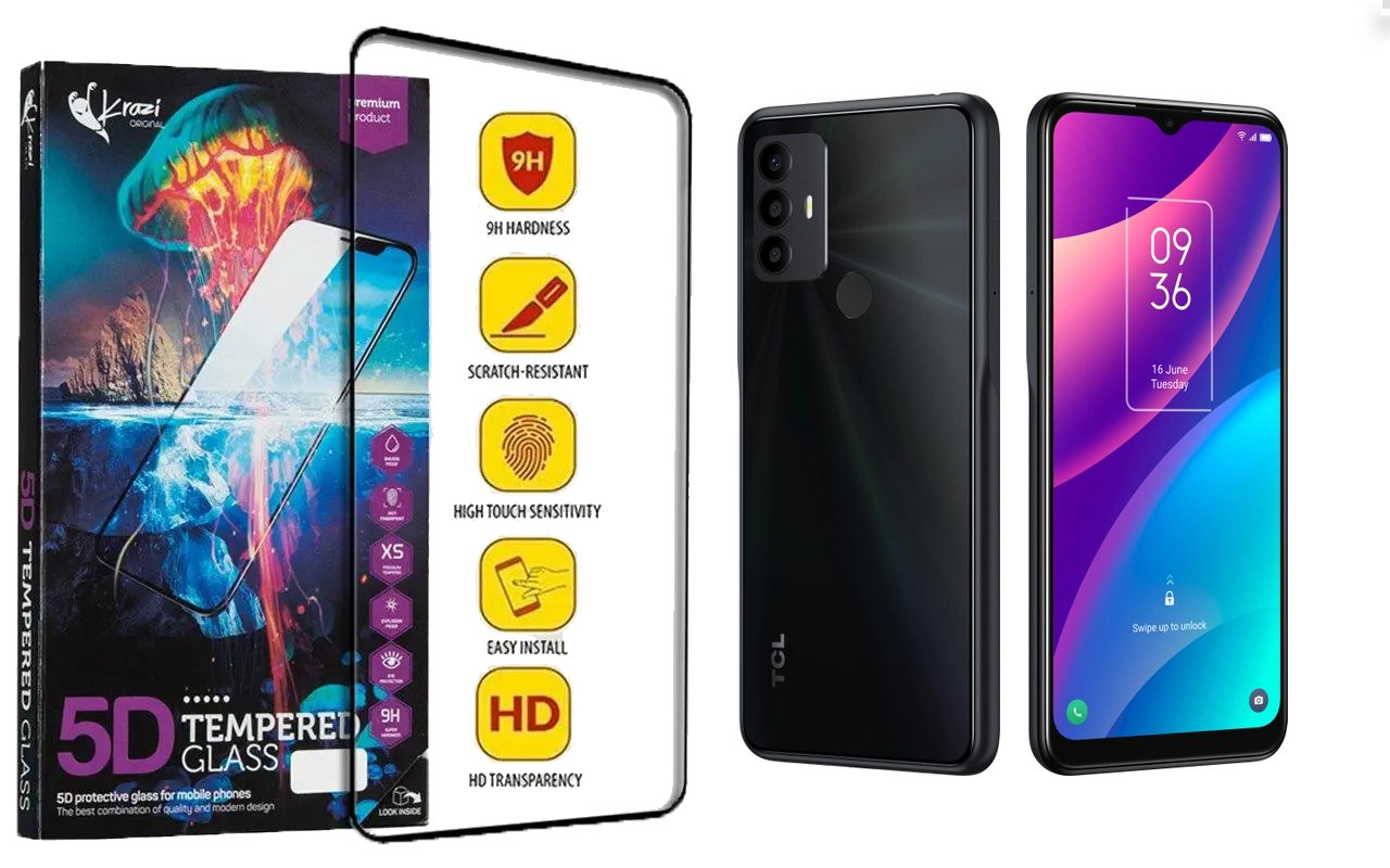 Захисне скло Krazi 5D для TCL 30, 30 SE, 30E, фото 1