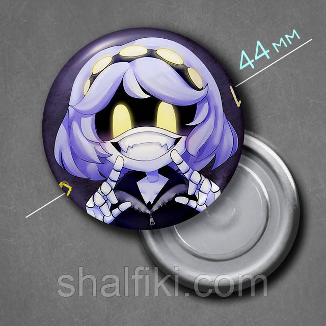 "V / Ві (Дрони-вбивці / Murder Drones)" магніт круглий Ø44 мм, фото 1