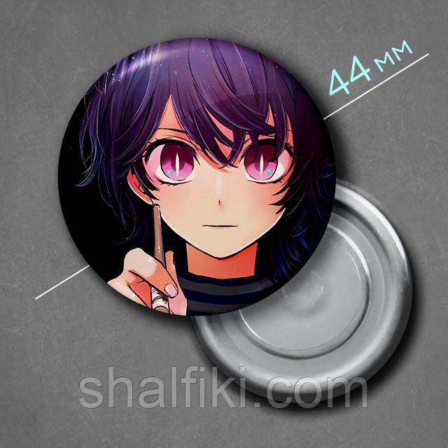 "Абіко Самедзіма (Дитина улюбленця / My Favorite Idol)" магніт круглий Ø44 мм, фото 1