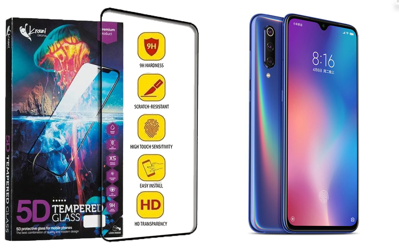 Захисне скло Krazi 5D для Xiaomi Mi 9, Mi 9 Lite, Mi 9 SE, фото 1