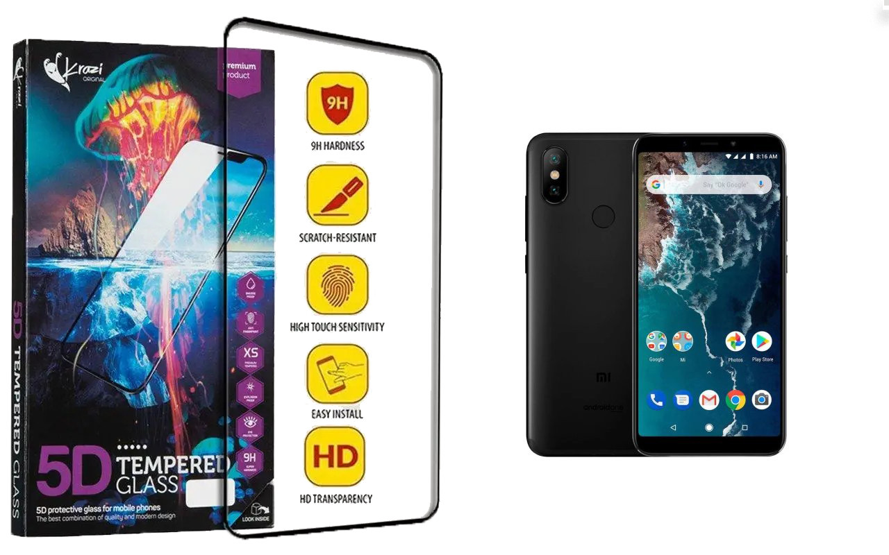 Захисне скло Krazi 5D для Xiaomi Mi A2, фото 1