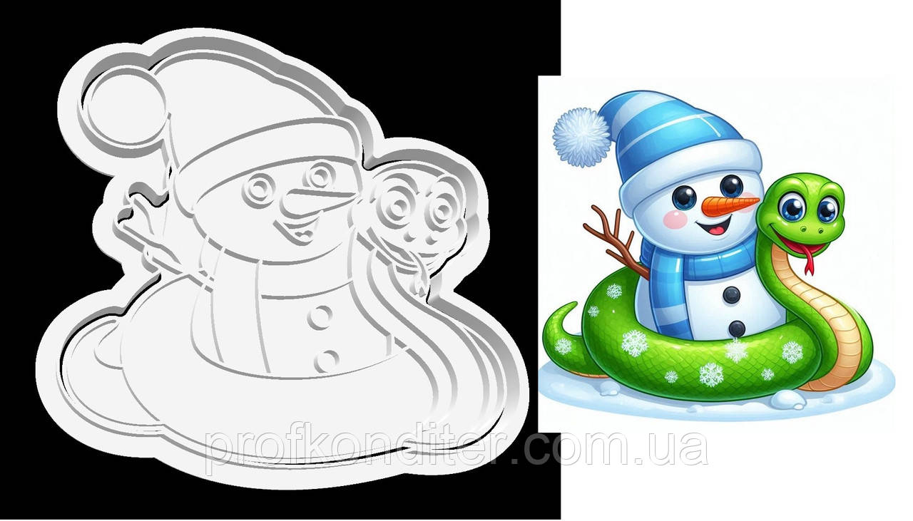 Пластикова вирубка з відбитком "Символ 2025 року -15", 10 см, фото 1