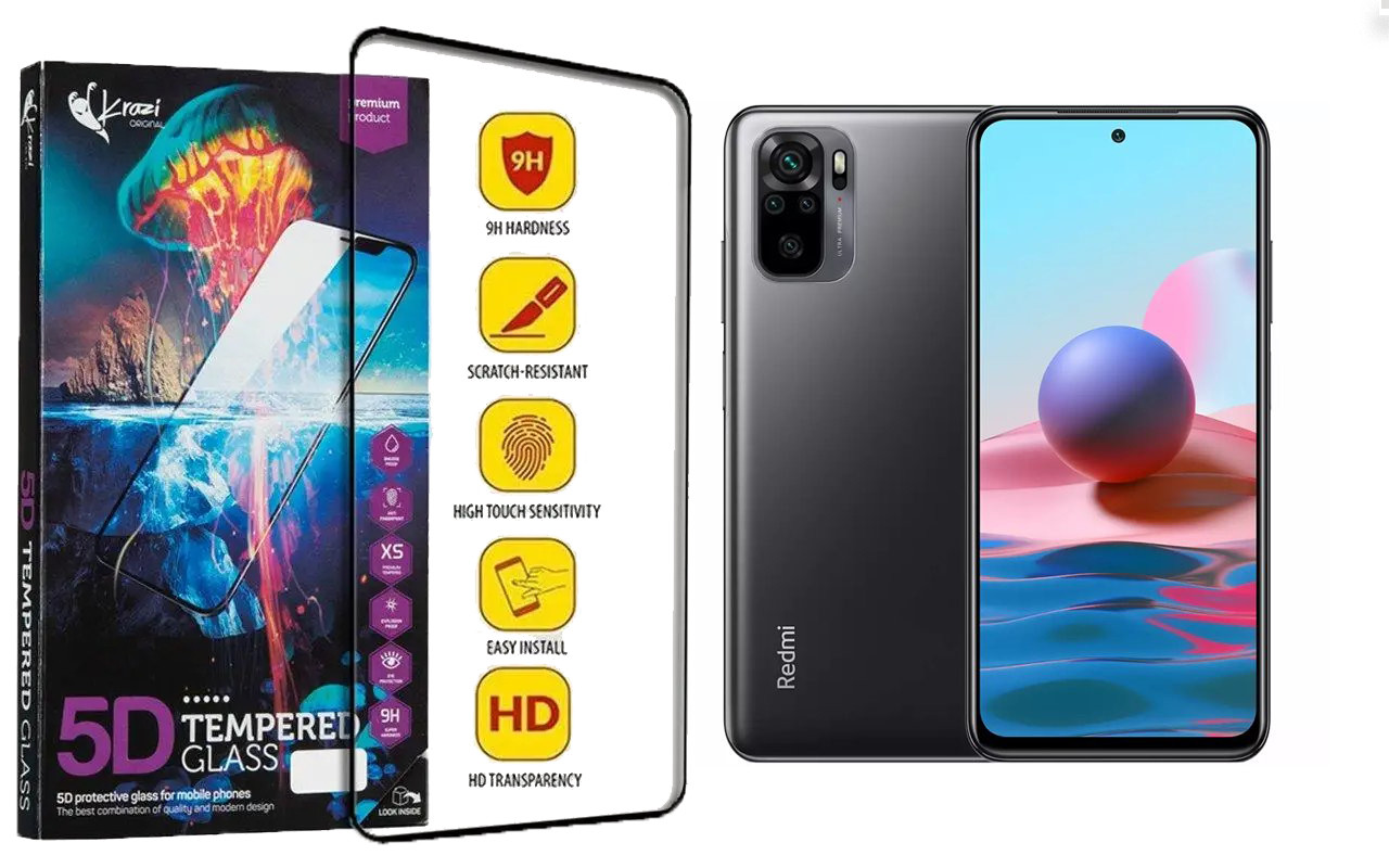 Захисне скло Krazi 5D для Xiaomi Redmi Note 10S, фото 1