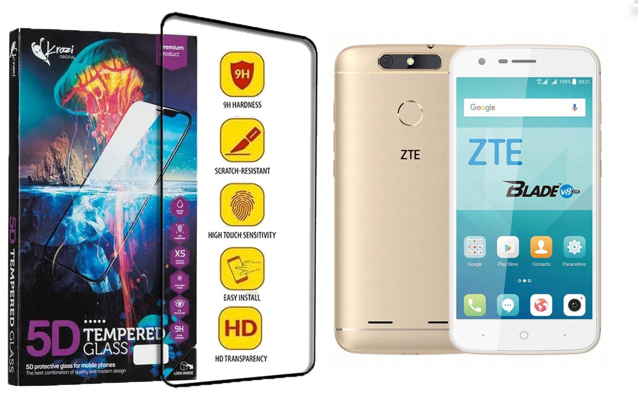 Захисне скло Krazi 5D для ZTE Blade V8, Blade V8 Lite, Blade V8 Mini, фото 1