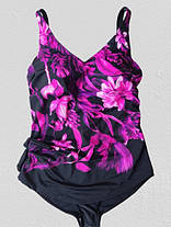 Купальник слитный  впереди юбка 28068 Ирина фуксия(В НАЛИЧИИ ТОЛЬКО 54 56 58 60, фото 4