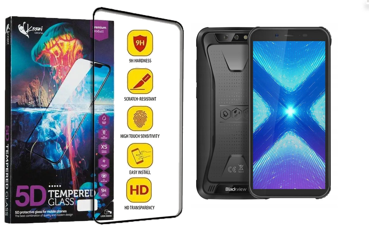 Захисне скло Krazi 5D для Blackview BV5500, BV5500 Plus, BV5500 Pro, фото 1