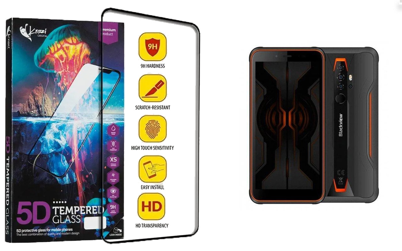 Захисне скло Krazi 5D для Blackview BV6300, BV6300 Pro, фото 1