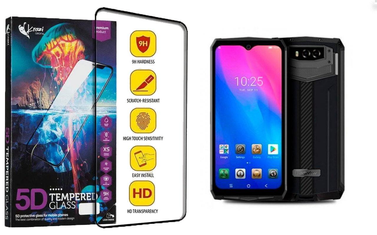 Захисне скло Krazi 5D для Blackview BV9100, фото 1
