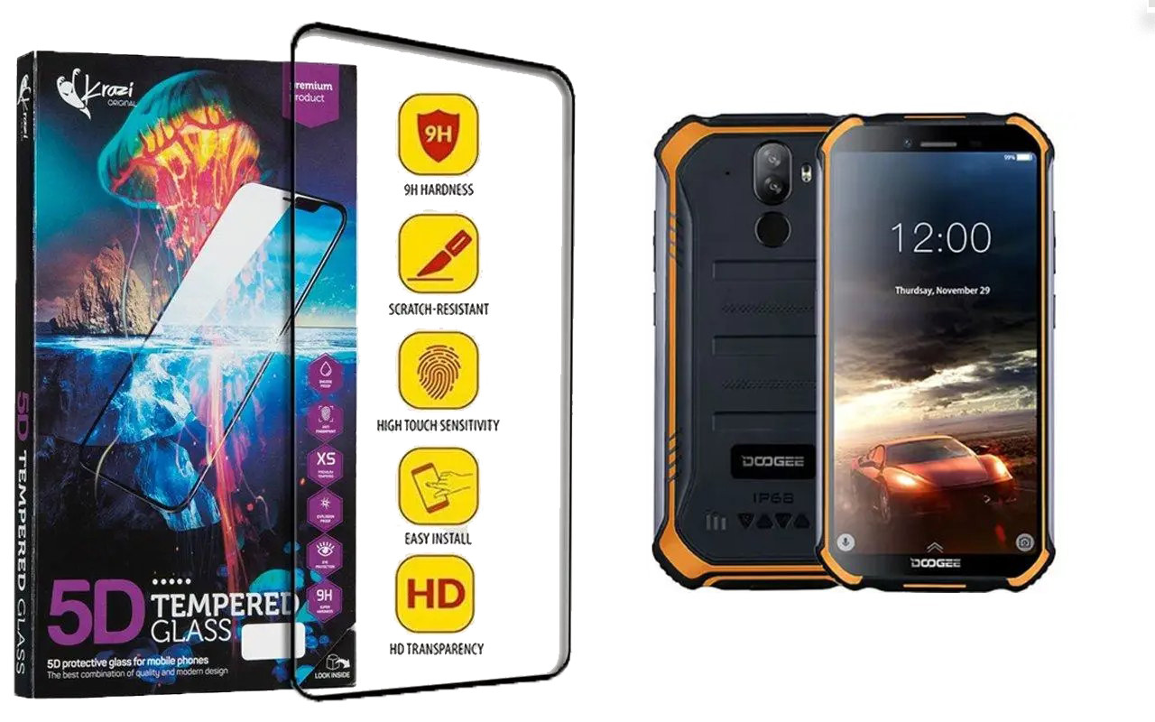 Захисне скло Krazi 5D для Doogee S40, S40 Lite, S40 Pro, фото 1