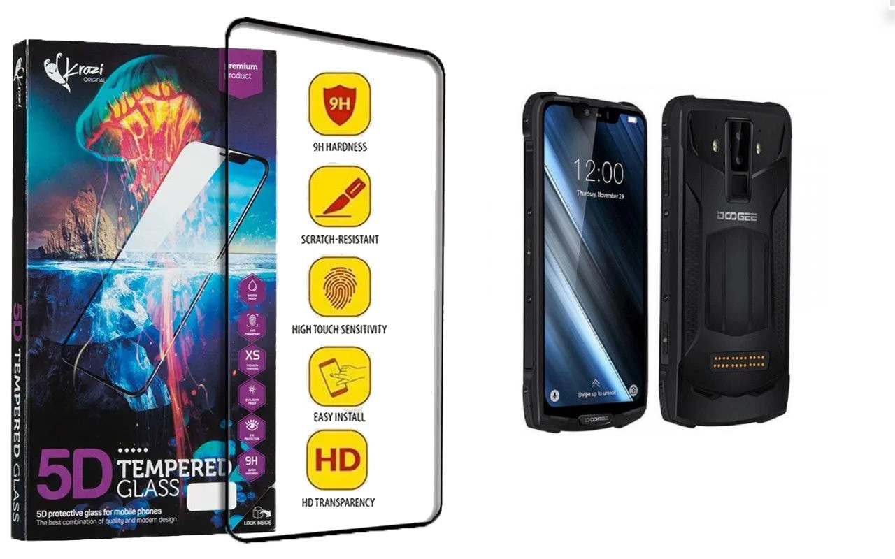 Захисне скло Krazi 5D для Doogee S90 Pro, S90C, фото 1