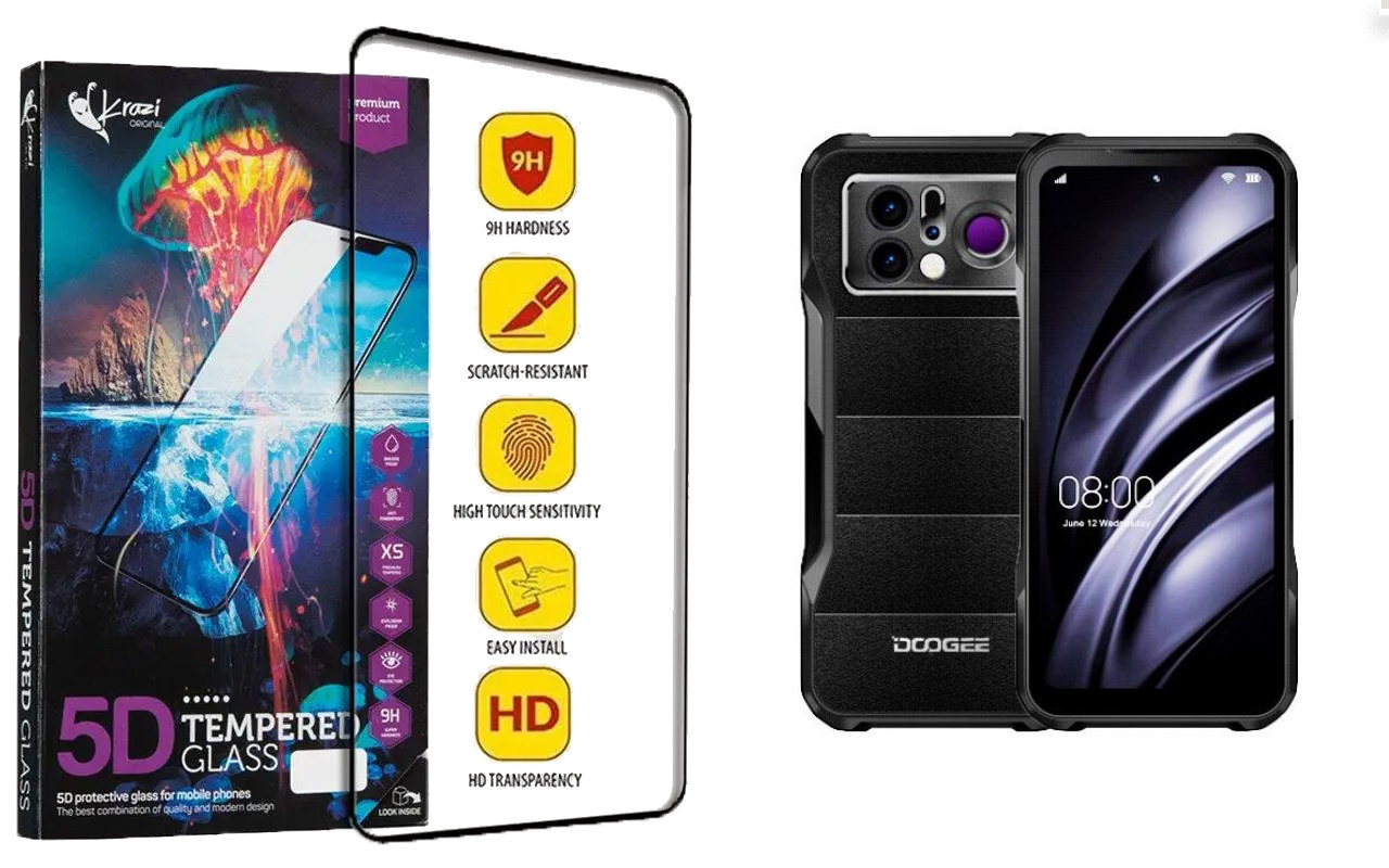 Захисне скло Krazi 5D для Doogee V20 Pro Ultra, фото 1