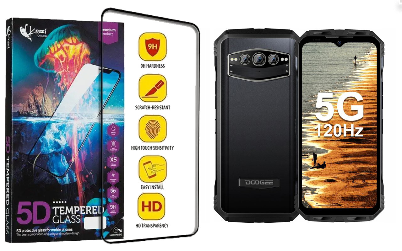 Захисне скло Krazi 5D для Doogee V30, V30T, фото 1