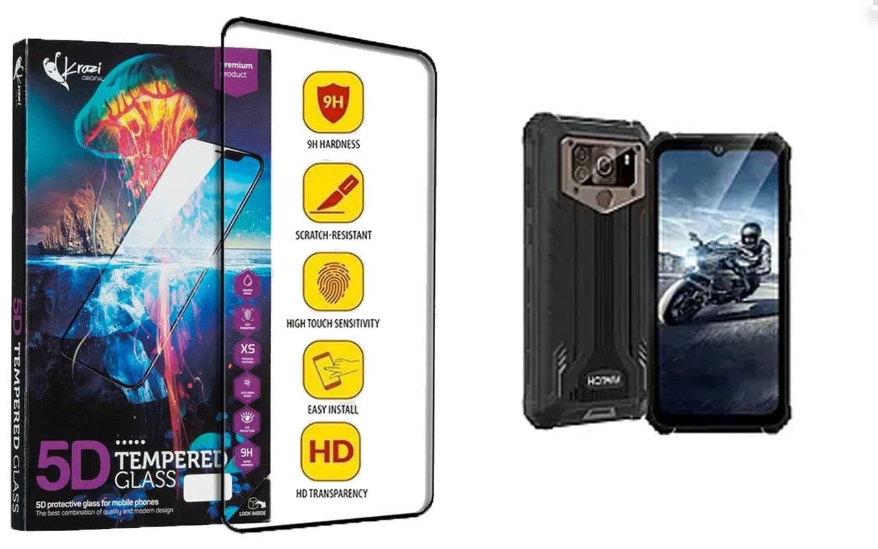 Захисне скло Krazi 5D для Hotwav W10, W10 Pro, фото 1