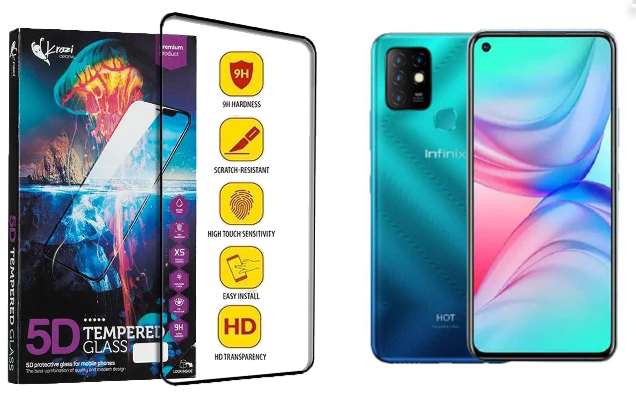 Захисне скло Krazi 5D для Infinix Hot 10 Lite, фото 1