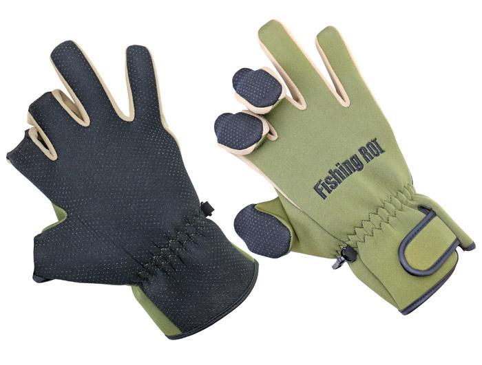 Рукавички неопренові Fishing ROI olive Neoprene gloves - L
