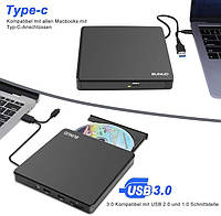 Зовнішній CD DVD-привод Bunud External CD DVD Drive CT10