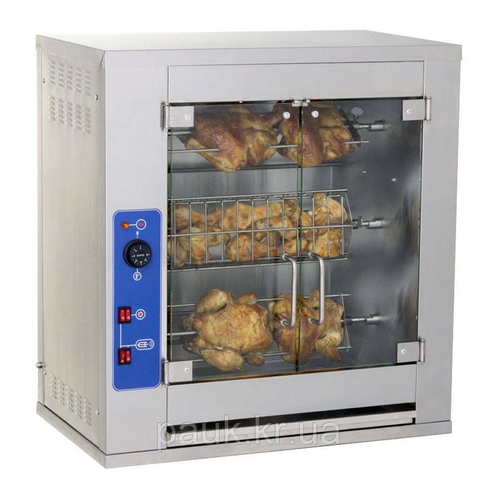 Електрогриль для курей на 6 шт., горизонтальні шампури, гриль електричний для великих курей, фото 1