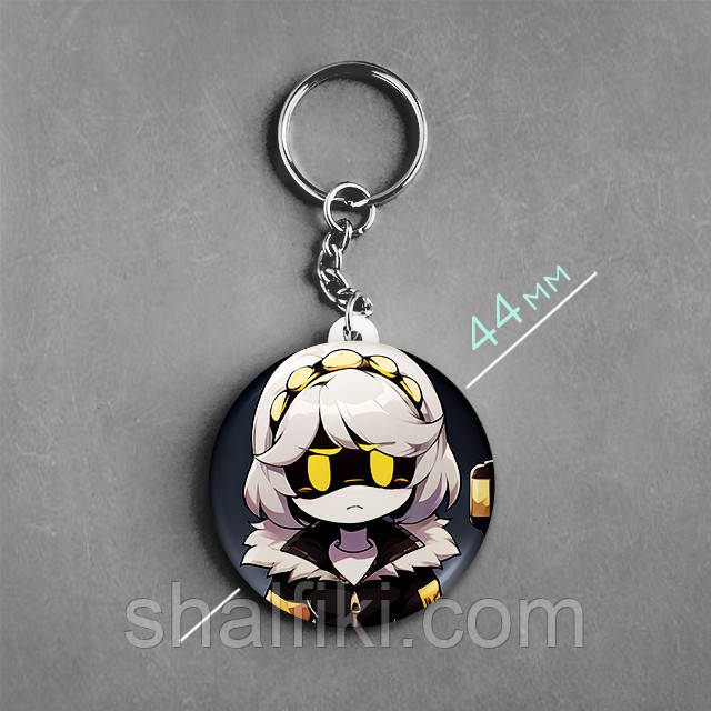 "V / Ві (Дрони-вбивці / Murder Drones)" брелок круглий Ø44 мм, фото 1