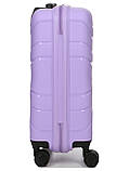 Валіза мала S поліпропілен лаванда 54x38x22см/40л/2.6кг/Worldline 288, фото 5