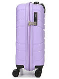 Валіза мала S поліпропілен лаванда 54x38x22см/40л/2.6кг/Worldline 288, фото 4