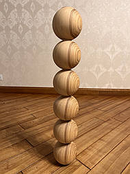 Меблеві ніжки і опори дерев'яні для столу кулі H.715 D.123 / Високі Кулі - 6.1