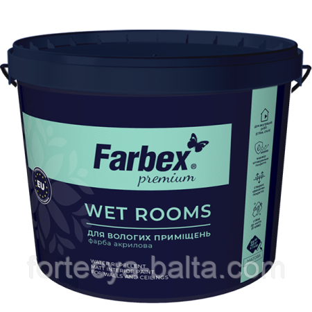 Фарба для вологих приміщень 1,4кг Wet Rooms Farbex
