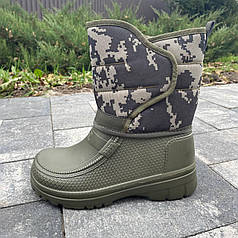 Бежеві піксельні дутики черевик чоловічі непромокаючі