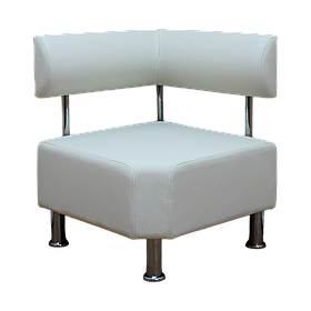 Модуль кутовий (Елемент кутовий, секція кутова) BNB Solo. Білий (Колір 2200). Для очікування, примірювальній, коридора